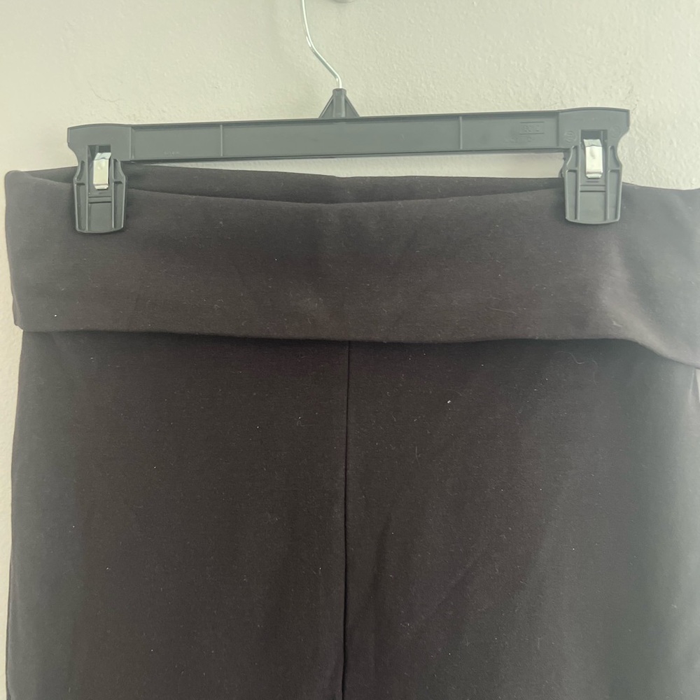 $78 WEWOREWHAT‎ Fold Over Slit Leggings Black Womens Size XL NWT Pants - Picture 3 of 6